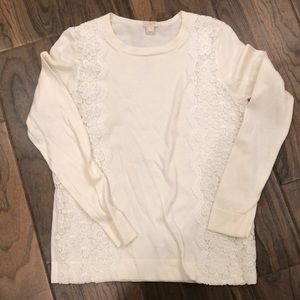 White J Crew Sweater M